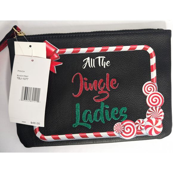 Betsey Johnson Jingle Ladies Christmas Bag with Wrist Strap - Picture 2 of 7